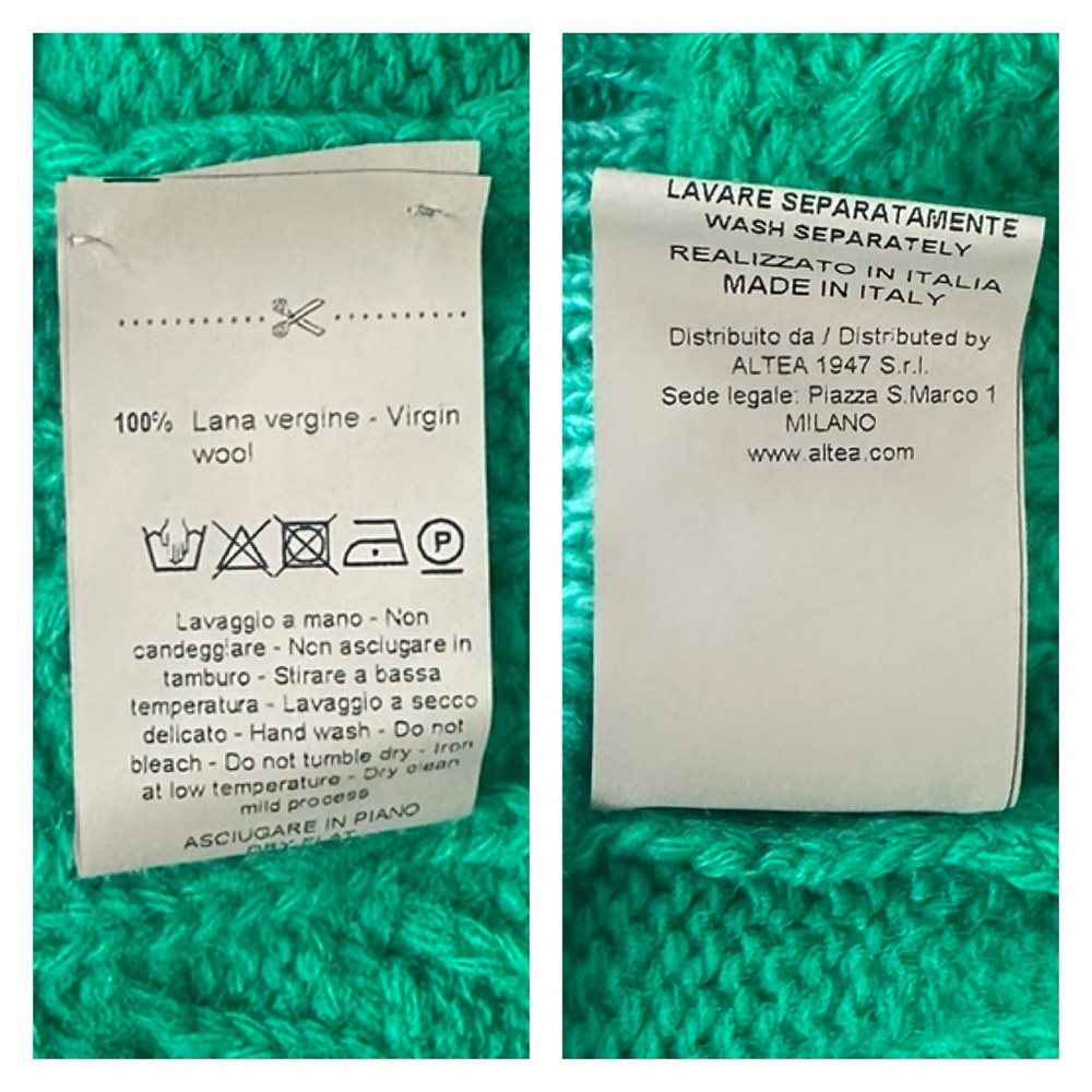 ALTEA NWT XL Gestrickter Pullover Sweater • Italy • Maglia Girocollo Treccia - Picture 10 of 14